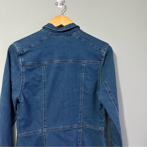 Free People Dynomite Denim Dress Small Western Boho Retro 70s - Picture 7 of 13